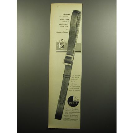 1957 Paris Belts Ad - From the Continental Collection