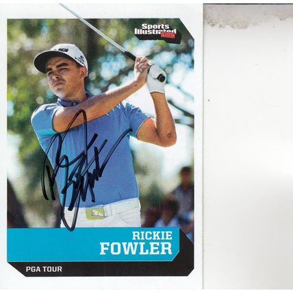 RICKIE FOWLER 2016 AUTOGRAPHED PGA GOLF TOUR MAJOR CHAMPION PLAYER ROOKIE CARD