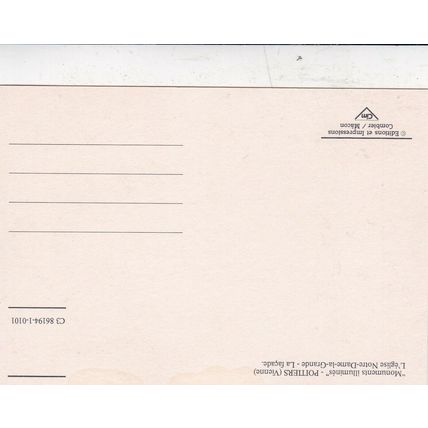 Poitiers L'Eglise Notre Dame France postcard unused VGC