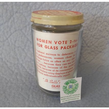VERY RARE 1946 DURAGLAS JAR SOUVENIR OF NATIONAL ASSOCIATION RETAIL GROCERS
