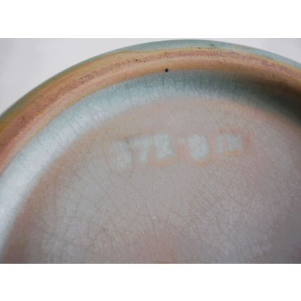 Vintage Denby Art Deco 2 Handle Vase Blue & Green Danesbury Ware Donald Gilbert
