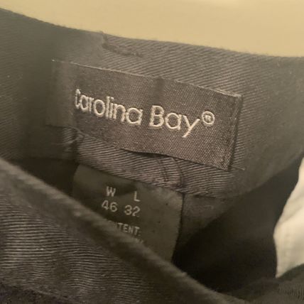 Carolina Bay Men's Black Pleated Front Casual Dress Pants Pockets Size 46x32