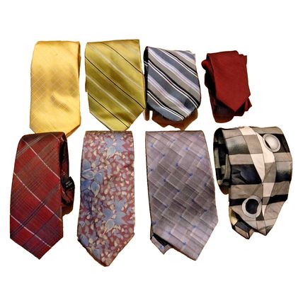 Men's Calvin Klein Van Heusen Nadler Assorted Silk Neck Tie Lot Of 8 Ties