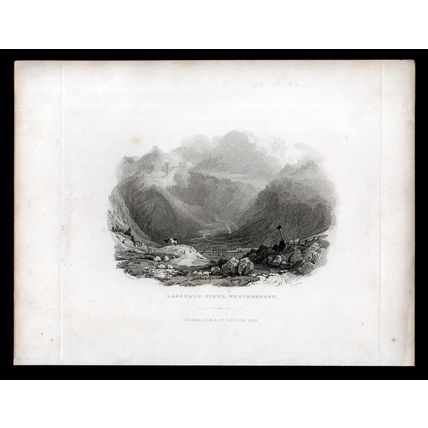 LANGDALE PIKES, WESTMORLAND 1858 Thomas Allom Thomas Jeavons ANTIQUE ENGRAVING
