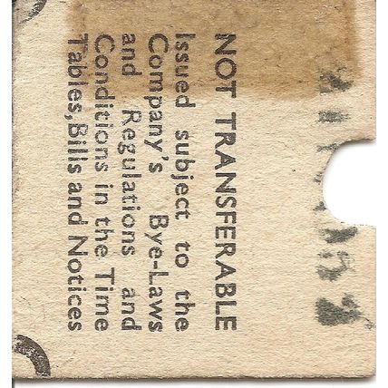 Liverpool Overhead Railway Edmondson Ticket - James Street to Gladstone