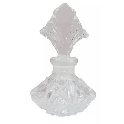 Glass Perfume Bottle with Fan Stopper 11 CM Ladies Gift Collectable Scent