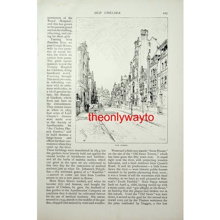 Tite Street, Chelsea, London (Paradise Row, Reverse), Book Illustration (Print)