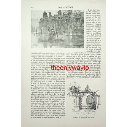 Tite Street, Chelsea, London (Paradise Row, Reverse), Book Illustration (Print)
