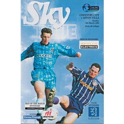 COVENTRY CITY v ASTON VILLA PREMIERSHIP 1994