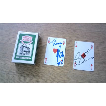 Coronation Street - Newton and Ridley: Best Bitter Playing Cards (2 Signed)