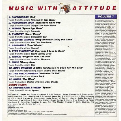 Music With Attitude - Volume 7 : Promotional CD from Rock Sound Magazine