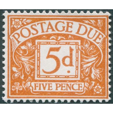 Great Britain 1969 5d orange-brown Postage Due SGD72 MNH