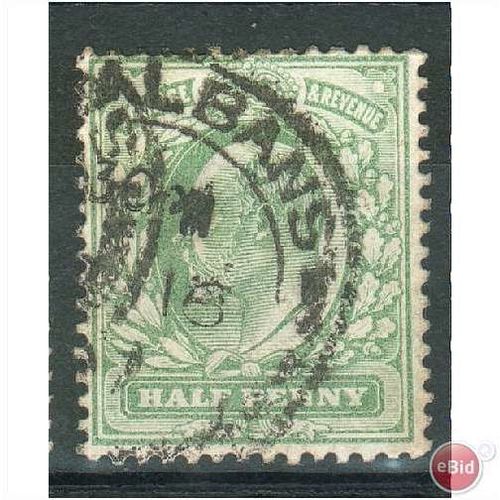 GB stamps 1902-10 -1/2d SG215 St Albans cancel 13