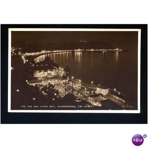 Yorkshire SCARBOROUGH Spa (Night) Postcard by Valentine (G.1116)