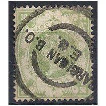 1887 SG211 1/- Green BARBICAN BO CDS Fine Used..