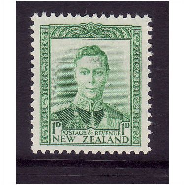 NEW ZEALAND 1941 GEORGE VI 1d GREEN SG606 U/M MINT#2