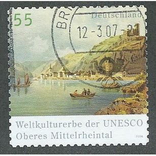 GER 2006 55c (S/A)' U.N.E.S.C.O (RHINE VALLEY) ' FINE USED (EBID42-757)