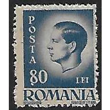 Mi 950 y: 80 L. blue Definitive Stamp: King Michael