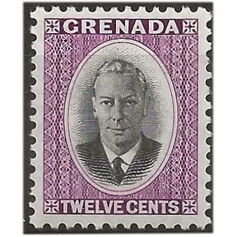 Grenada 1951 SG180 12c Black & Purple Mounted Mint .. ...