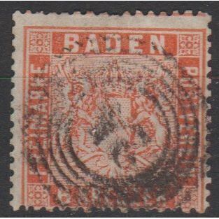 Mi : 11b used 1860 Baden Cat € 120