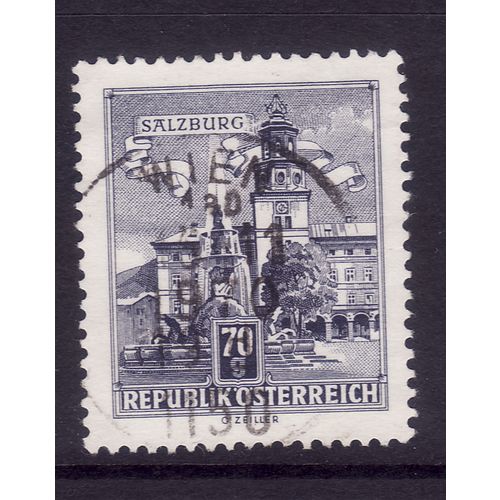 AUSTRIA 1957 BUILDINGS 70G BLUE PALACE SG 1300 FINE USED#2