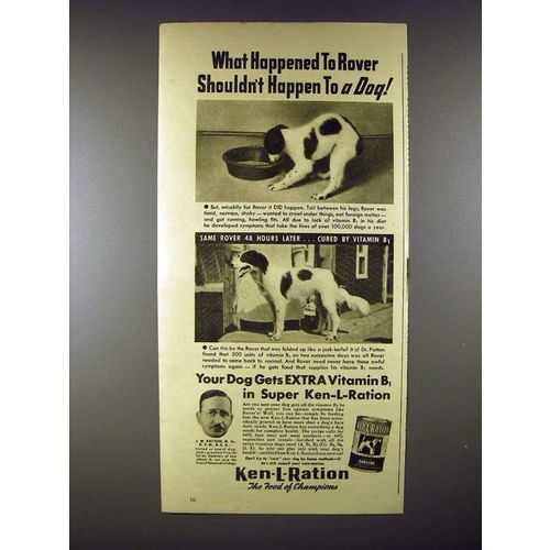 1940 Ken-L-Ration Dog Food Ad - Happened to Rover