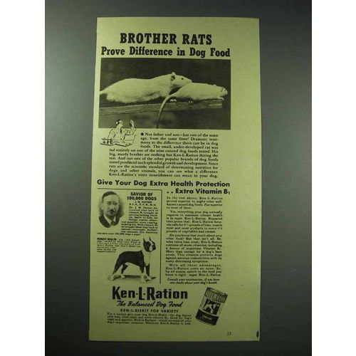 1940 Ken-L-Ration Dog Food Ad - Brother Rats Prove