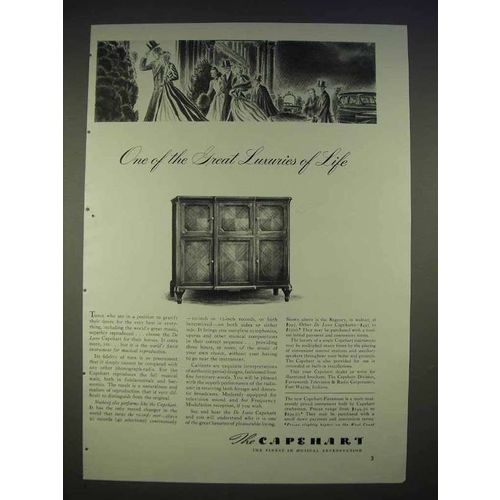 1940 De Luxe Capehart Regency Radio-Phonograph Ad