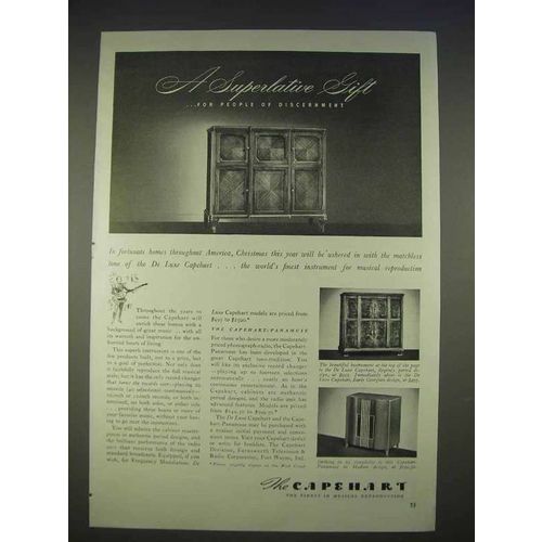 1940 De Luxe Capehart, Panamuse Radio Phonograph Ad