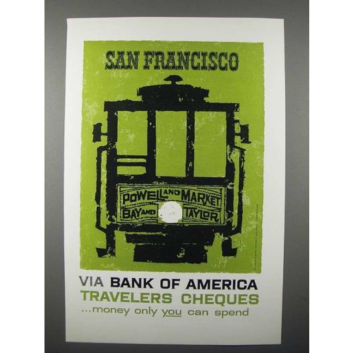 1958 Bank of America Travelers Cheque Ad, San Francisco