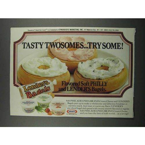 1983 Lender's Bagels & Philadelphia Cream Cheese Ad
