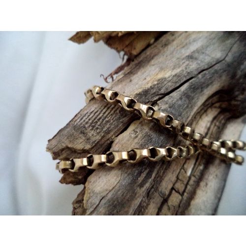 Antique 10K Bracelet Solid Rose Gold Belcher Charm 5.4 gr Victorian Chain Gift