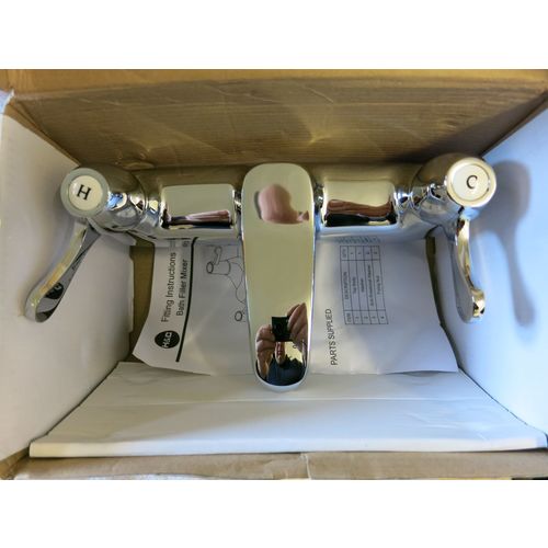 H&C Dual Commercial Lever Bath Filler Tap Chorme Plated 71596