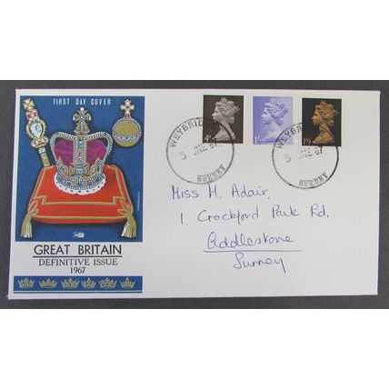 PHILART - DEFINITIVES FIRST DAY COVER 1967