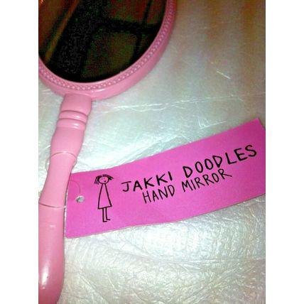 New Pink 'For my movie star look' Jakki Doodles Ladies Hand Mirror