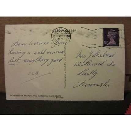 MONTPELLIER PARADE AND GARDENS, HARROGATE, YORKSHIRE used postcard 1975 pm =