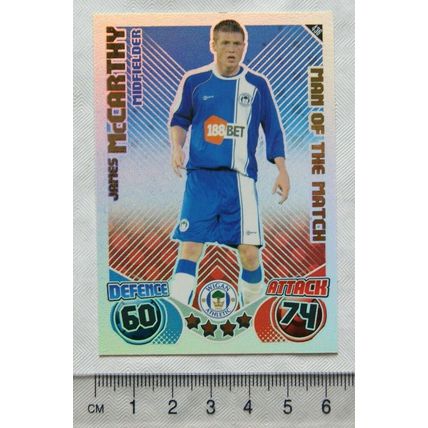 2010/11 Topps Match Attax Trading Card 436 James McCarthy, Wigan Athletic, Man