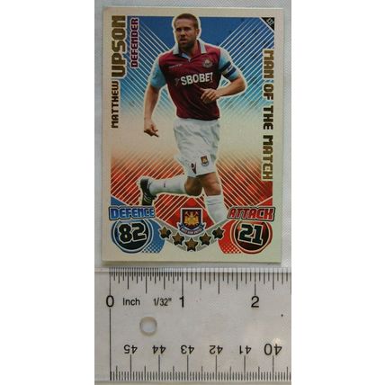 2010/11 Topps Match Attax Trading Card 432 Matthew Upson, West Ham, Man of Match