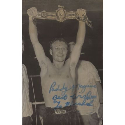 Paddy Maguire Belfast Irish Boxing Vintage Hand Signed Photo