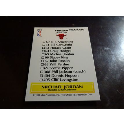 1990-91 NBA Hoops Card # 358 Michael Jordan Mint (9) Chicago Bulls (SB)