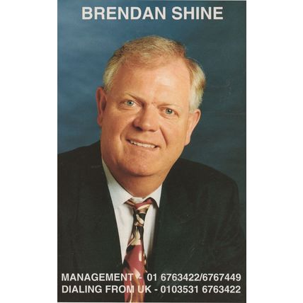 Brendan Shine Irish Folk Singer Hand Signed Management Photo Card