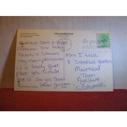 ILLUMINATIONS, PENZANCE, CORNWALL used postcard Colourmaster 1983 pm =