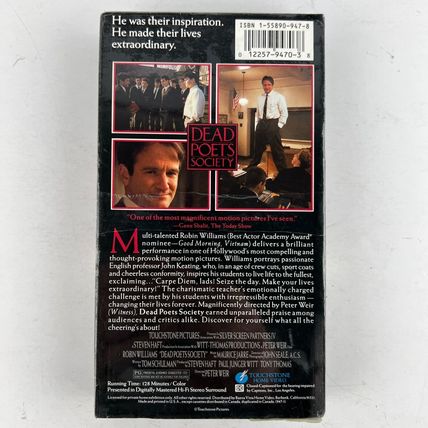 Dead Poets Society VHS Video New Factory Sealed