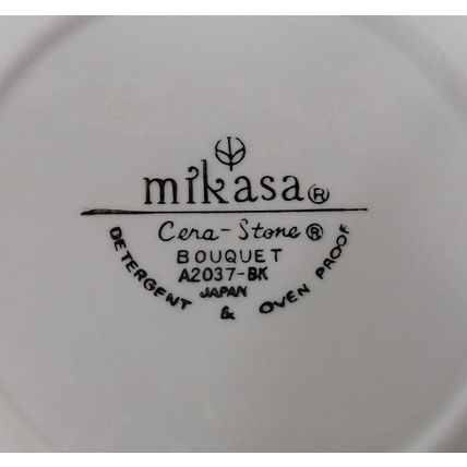 Vintage Pristine 1960's A2037 Set of 5 Salad Plates Mikasa Cera-Stone Made Japan