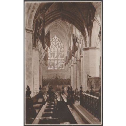 Interior, St Giles' Cathedral, Edinburgh, 1913 - Judges RP Postcard
