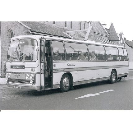 Black & White Photograph of Primrose Coaches of Newcastle - NPT 93M
