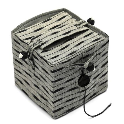 LANTERN MOON KNIT OUT BOX Luxurious Yarn Storage Box IKAT DESIGN