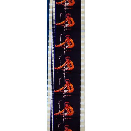 Jimi Hendrex. Pk MTP - A016p . 1 STRIP OF 5 - 35MM FILM CELLS. A very rare strip