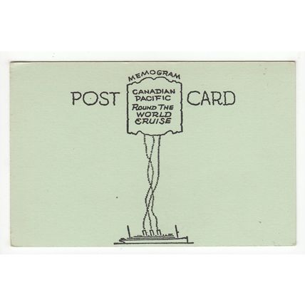 Canadian Pacific Round the World Cruise Advertising Postcard Siam