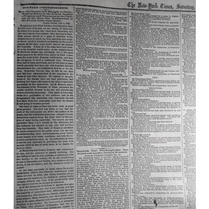 The New York Times, October 21, 1865 - Speeches at Cooper Union: Horace Greeley